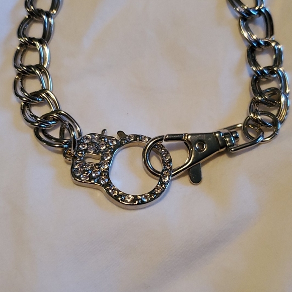 CZ Gem Cuff Chain Necklace - Picture 2 of 6